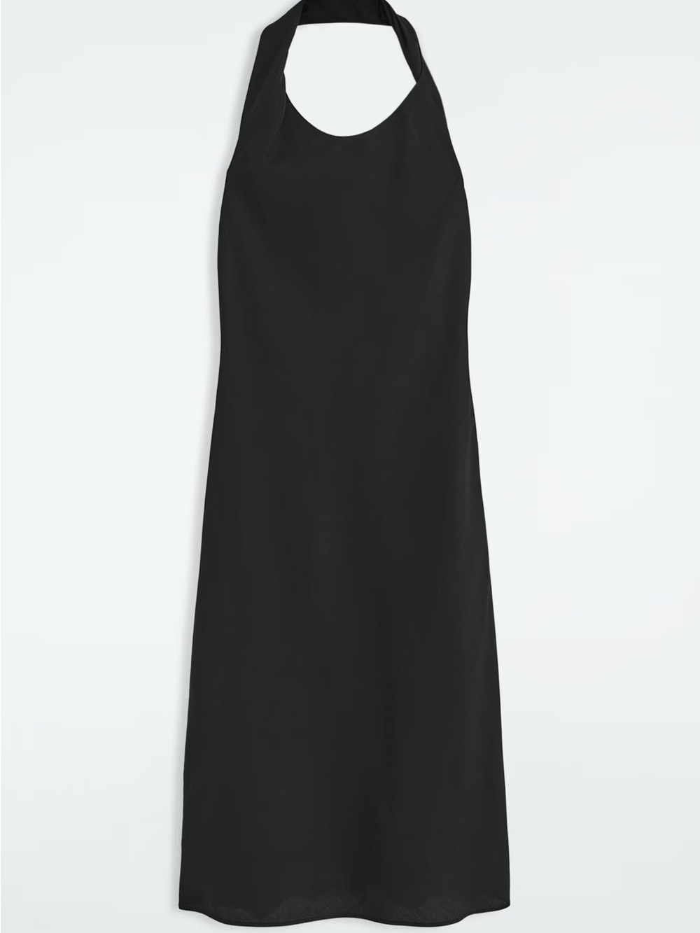 Cos Twisted Linen Blend Halter Neck Dress